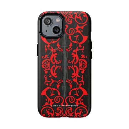 Gothic Crimson Symmetry iPhone 14  Tough+ Phone Case