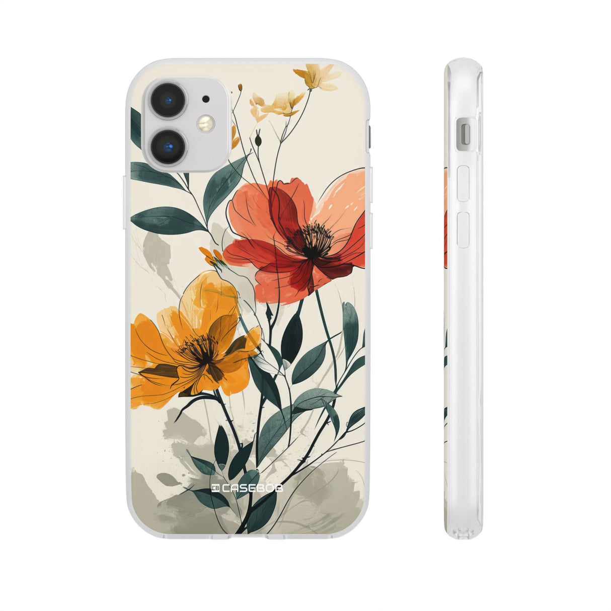 Heitere florale Harmonie | Flexible Handyhülle für iPhone