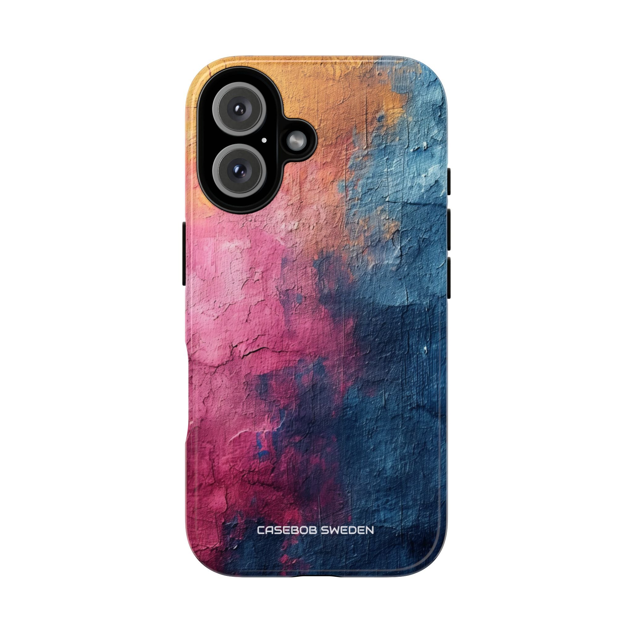 Blau Rosa Abstrakt - Robuste iPhone 16 Handyhülle