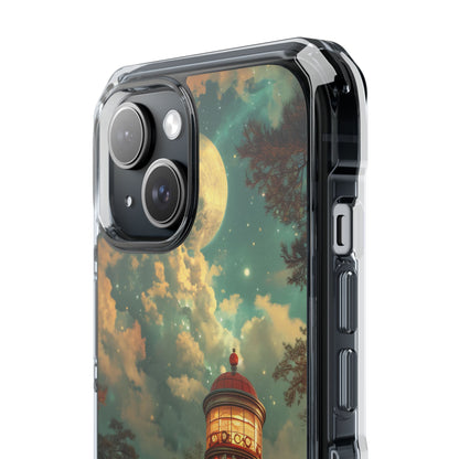 Vintage Moonlit Diner Fantasy iPhone 15 - Clear Impact Phone Case