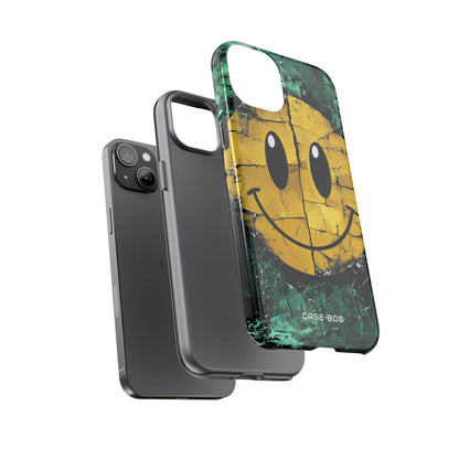Cracked Smiley iPhone 14 Plus Case - Tough
