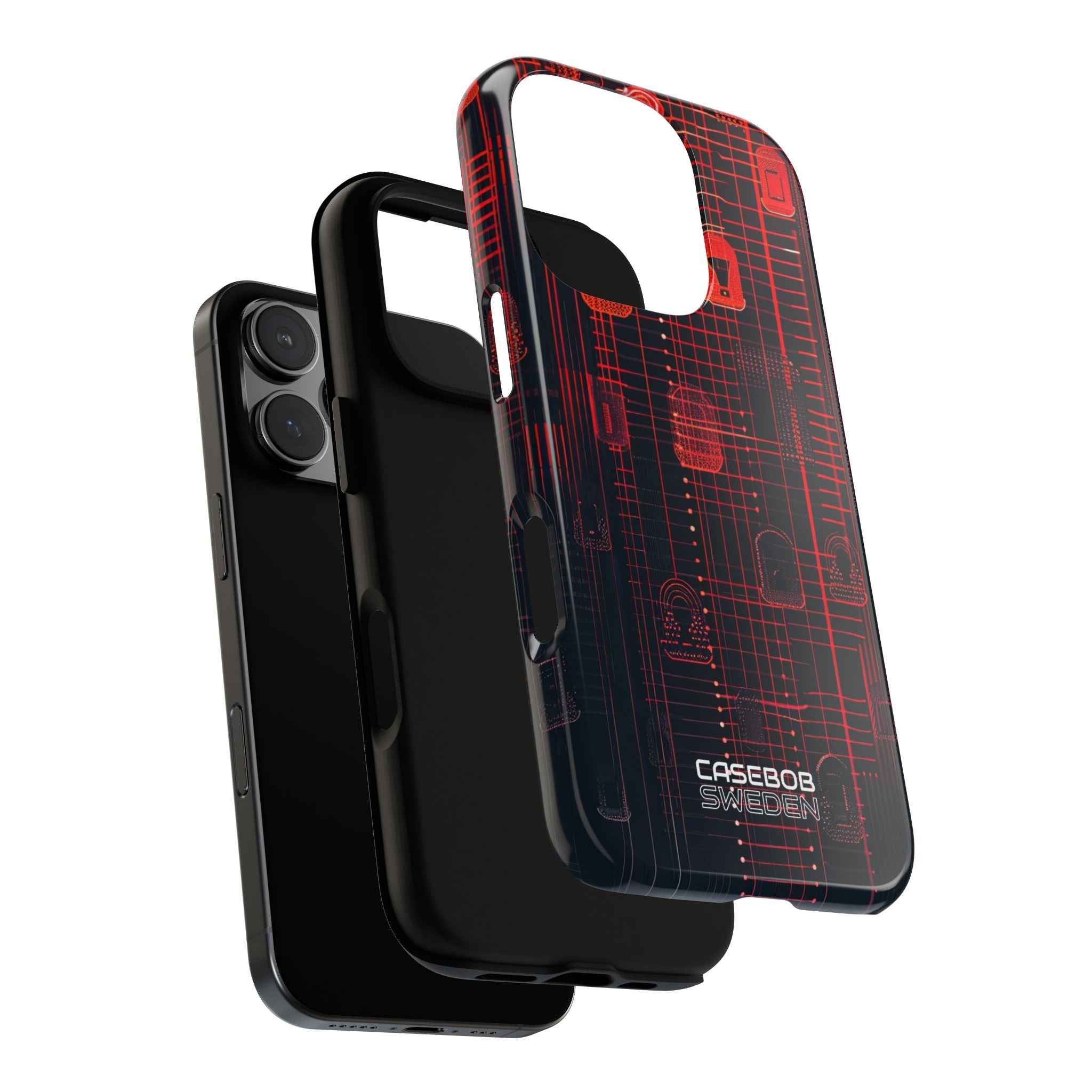 Cyber Locks Grid iPhone 16 - Tough