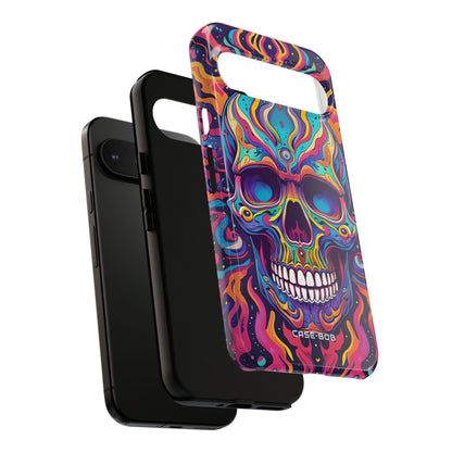 Flaming Skull Google Pixel 9 Pro XL Case - Tough