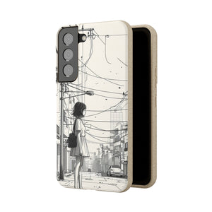 Urban Solitude Sketch | Biodegradable Phone Case