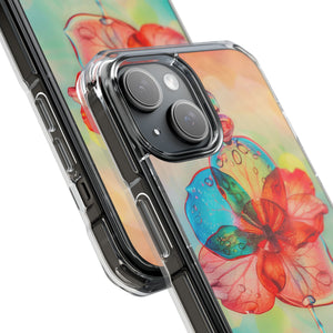 Dreamy Liquid Bloom - Phone Case for iPhone (Clear Impact - Magnetic)