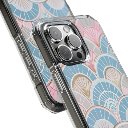 Art Deco Pastel Fan Pattern - Clear Impact iPhone 16 Phone Case