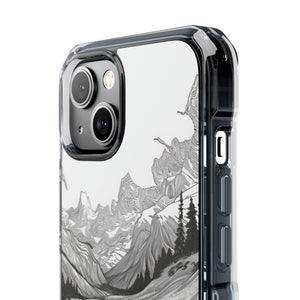 Monochrome Serenity - Phone Case for iPhone (Clear Impact - Magnetic)