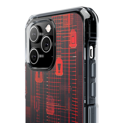 Cyber Locks Grid iPhone 14 - Impact Clear+