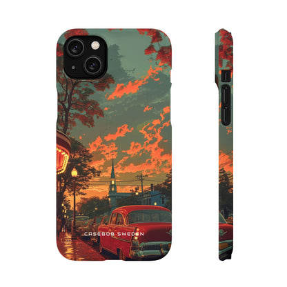 Mid-Century Nostalgia Streetscape iPhone 14 - Slim Phone Case