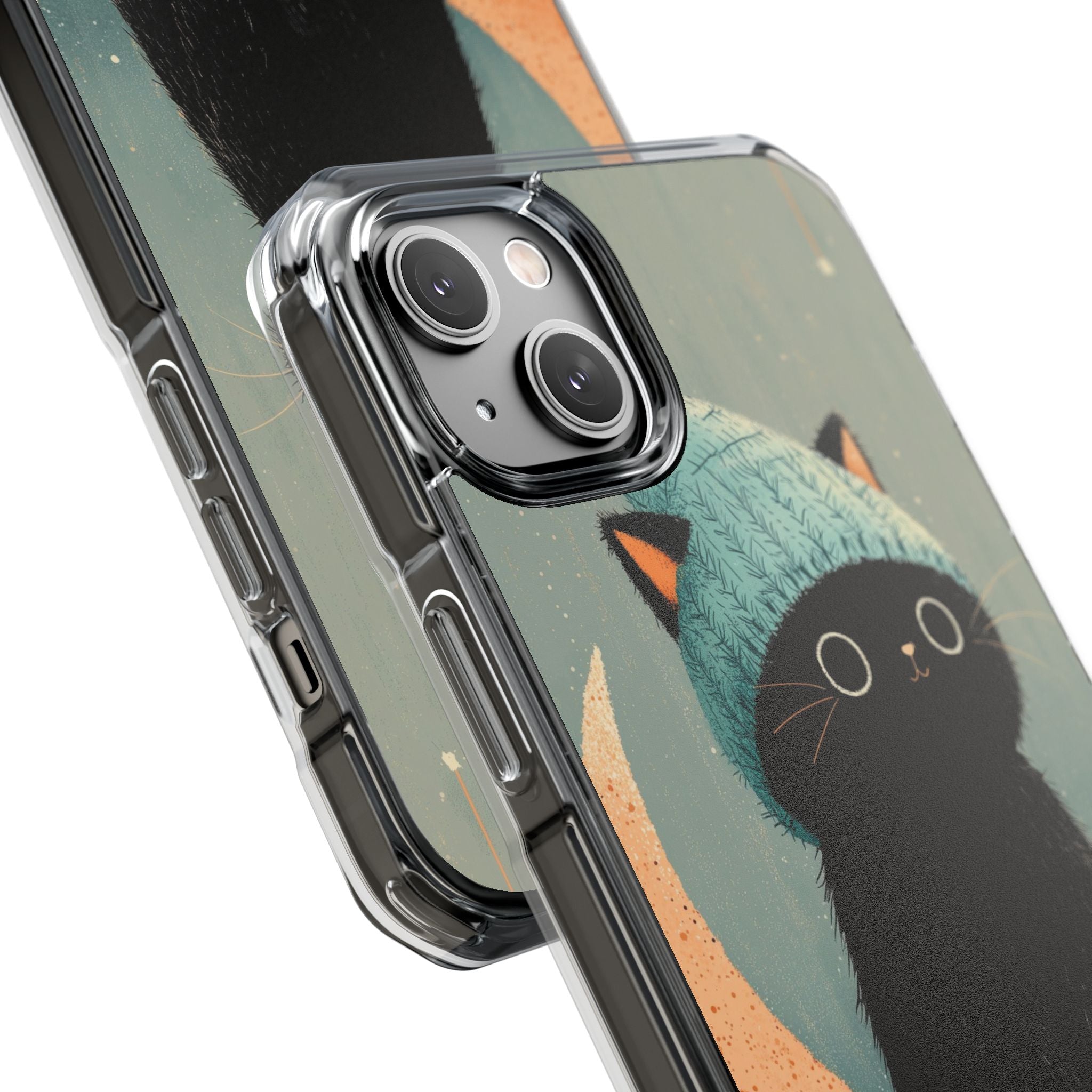 Cat Sits Dreaming iPhone Case - Impact