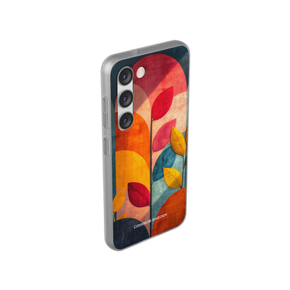 Abstract Orange Blue Design - Flexi Samsung S23 Phone Case