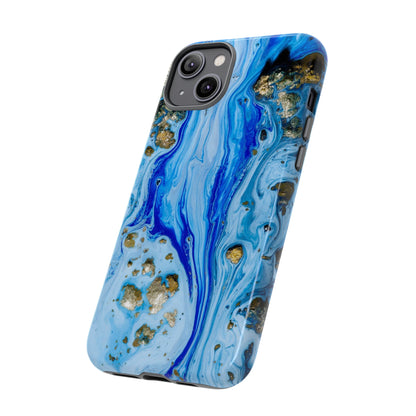 Blue Ice Ink Art iPhone Case (Protective) Phone Case