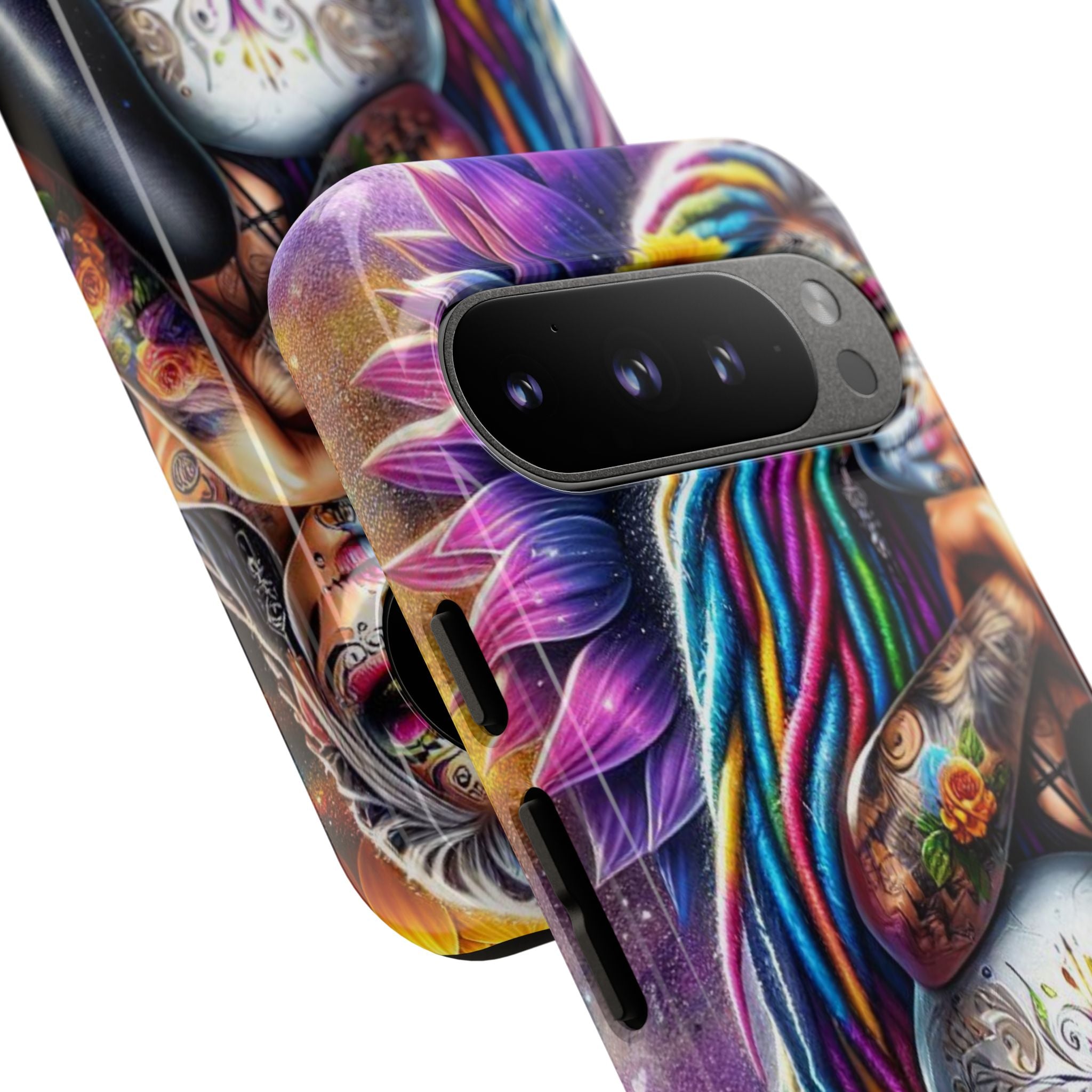 Sunflower Skull Glow Google Pixel 9 Pro Case - Tough