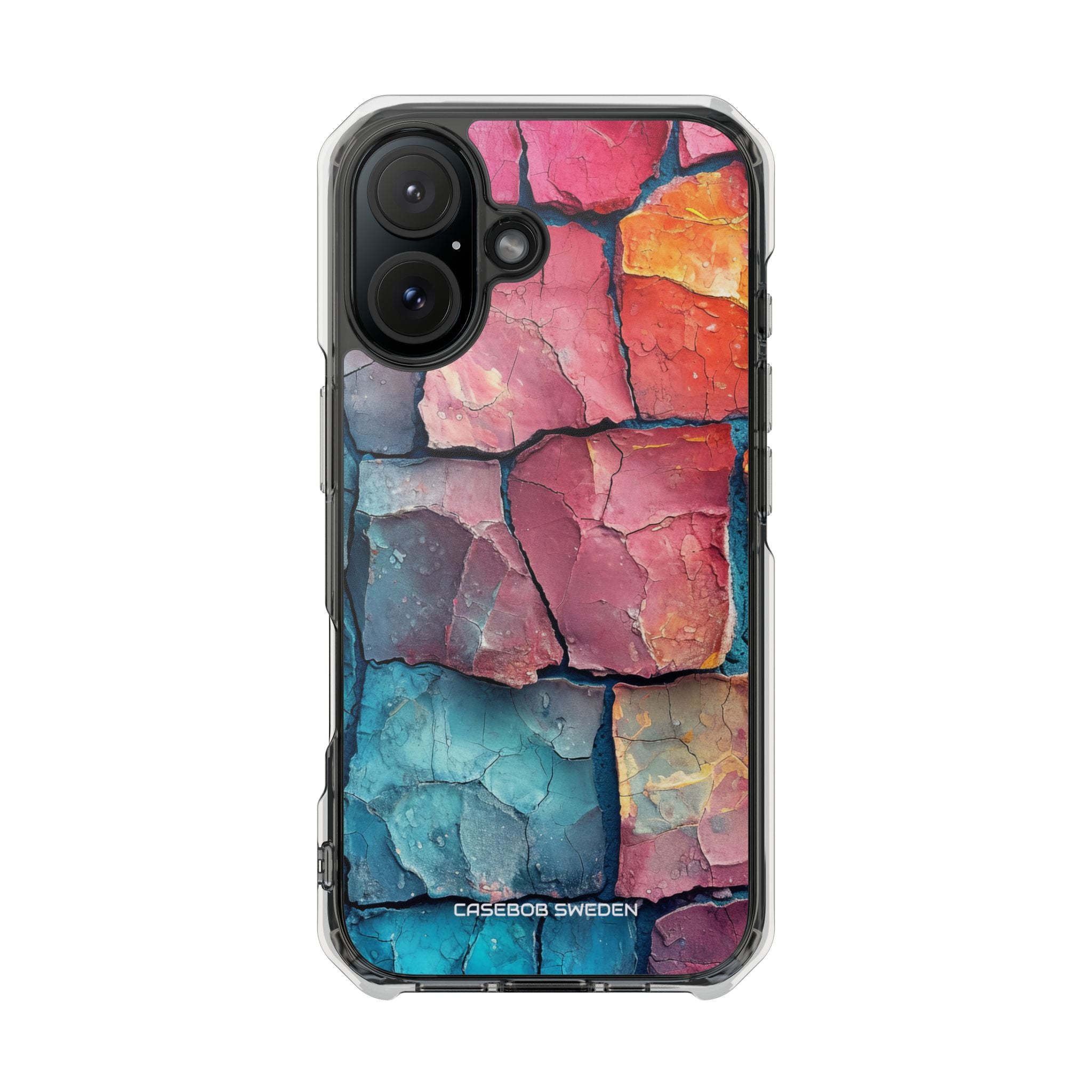 Cracked Earth Mosaic - Clear Impact iPhone 16 Phone Case