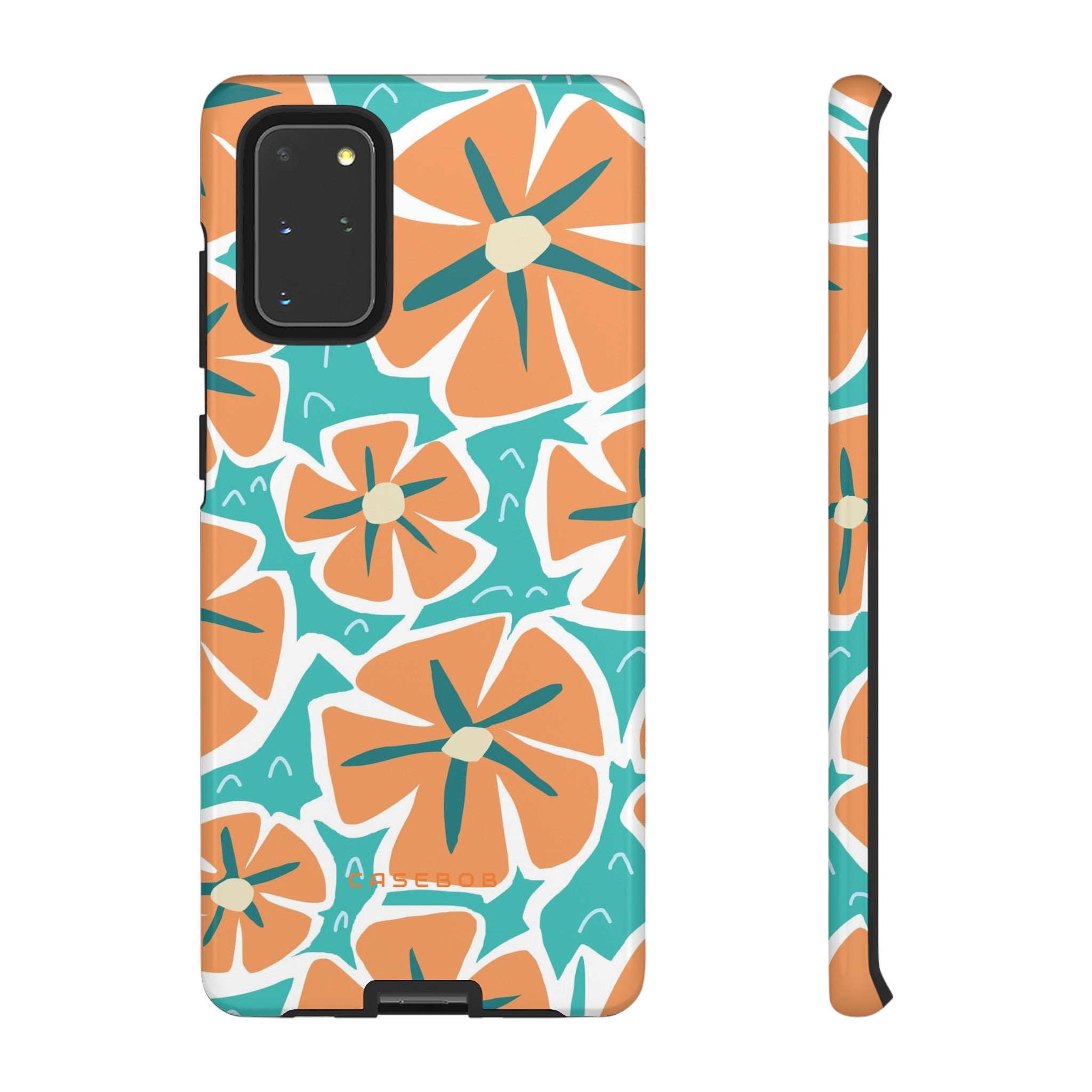 Orange Happy Flower - Protective Phone Case