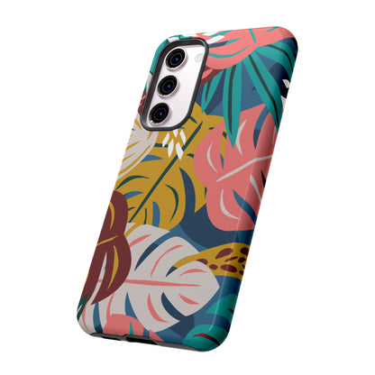 Tropical Leaf Mono - Protective Phone Case