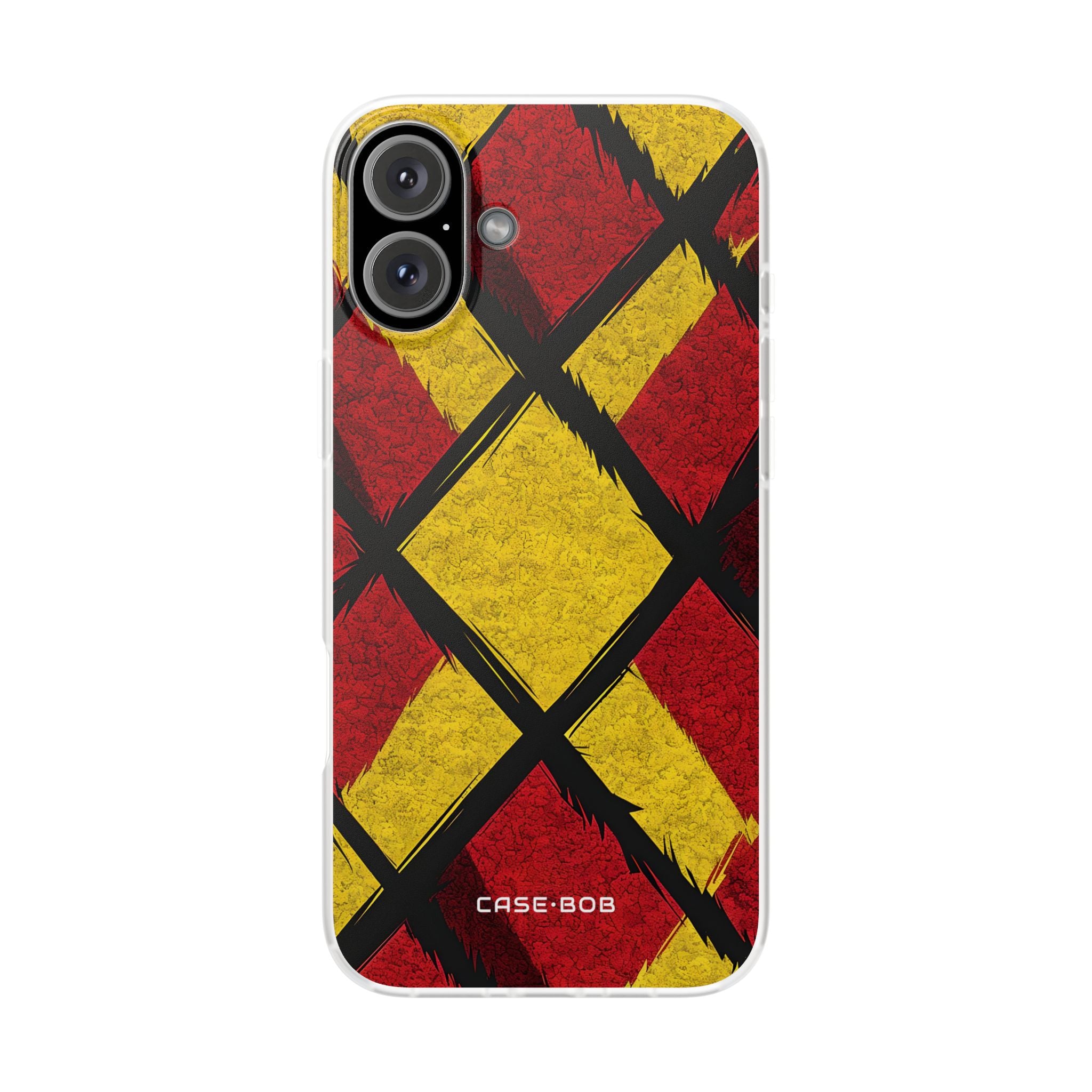 Cracked Diamond Grid iPhone 16 Plus - Soft Case