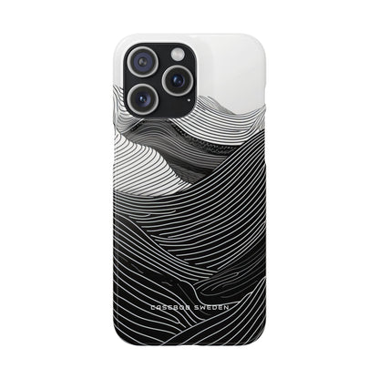 Undulating Horizon Waves iPhone 15 - Slim Phone Case