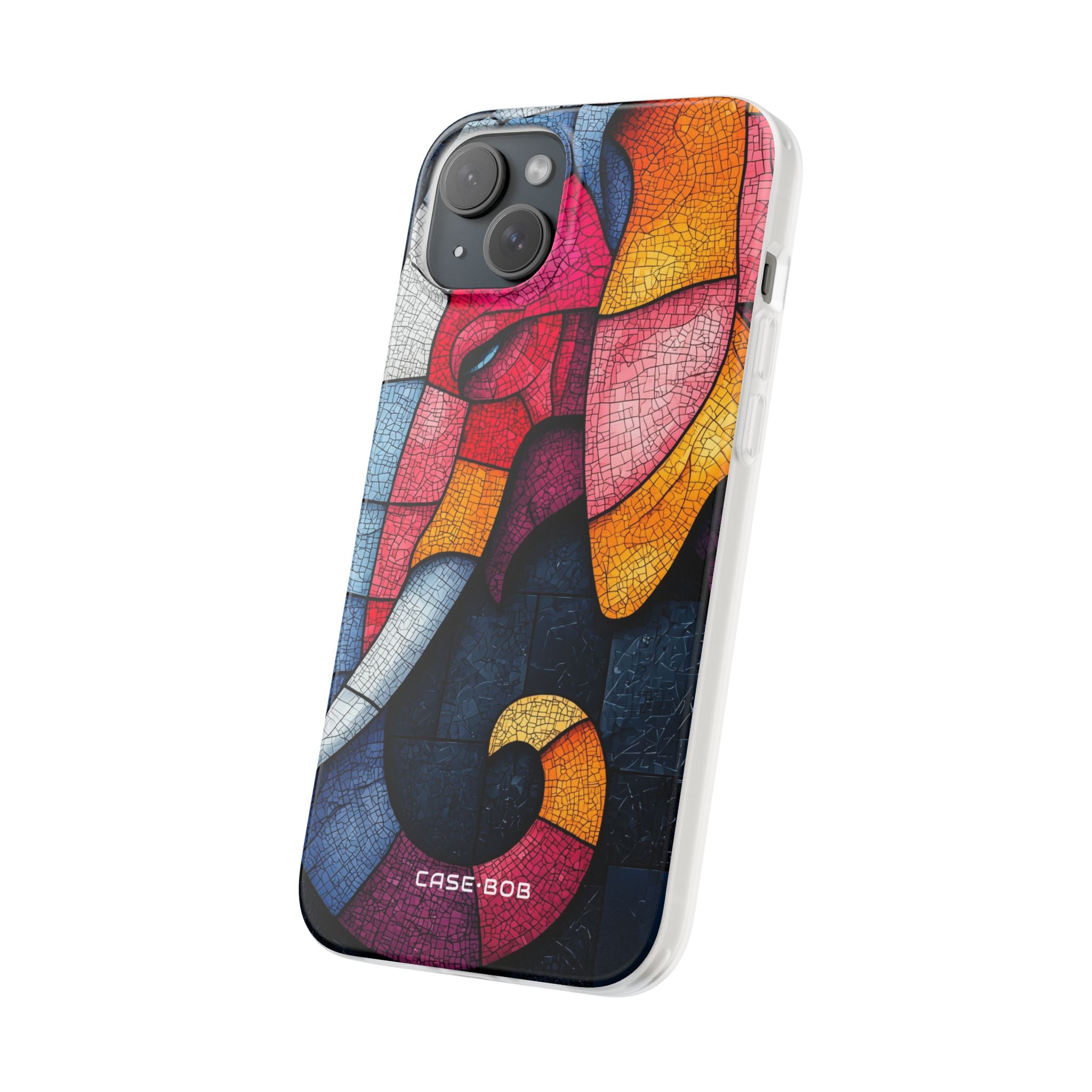 Elephant Mosaic iPhone 15 Plus Case - Soft