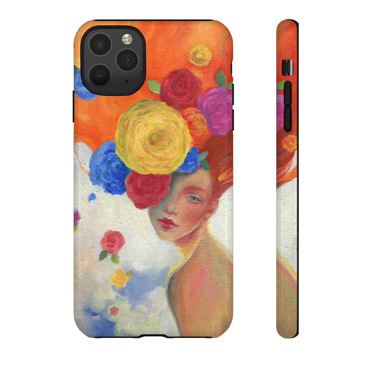 Oil Painting - Woman and Flowers - Protective Phone Case