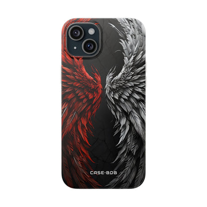 Crimson White Wings iPhone 15 Plus Case - Soft