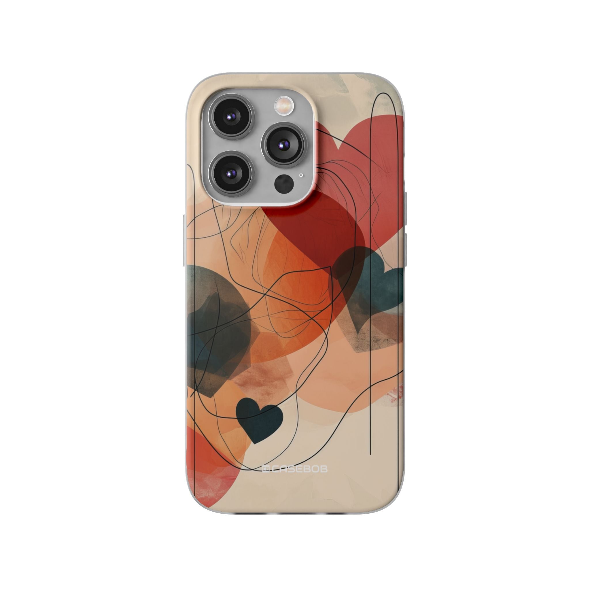 Abstract Heart Harmony - Flexi iPhone 16 Phone Case