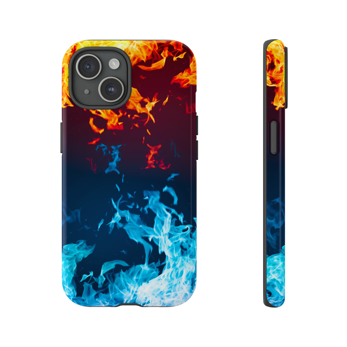 Red & Blue Flames - Protective Phone Case