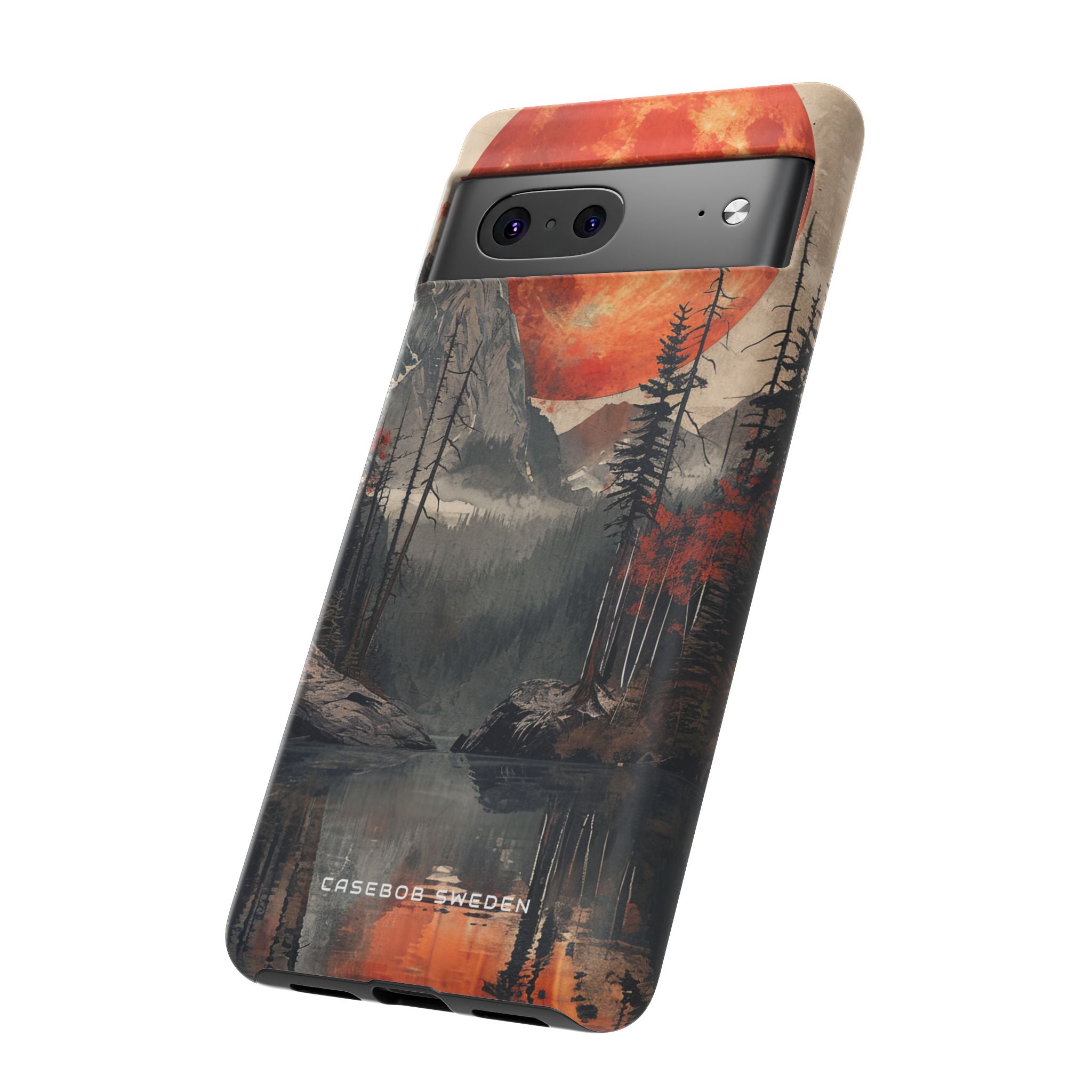 Celestial Glow Over Reflective Landscape Google Pixel 7 - Tough Phone Case