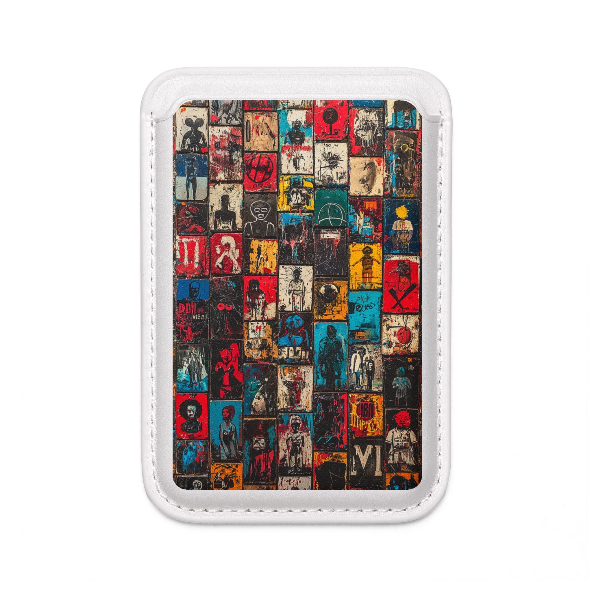 Portrait Grid Crimson Wallet – MagSafe Ready
