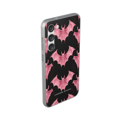 Gothic Pink Bats Aflame Samsung S23 - Flexi Phone Case