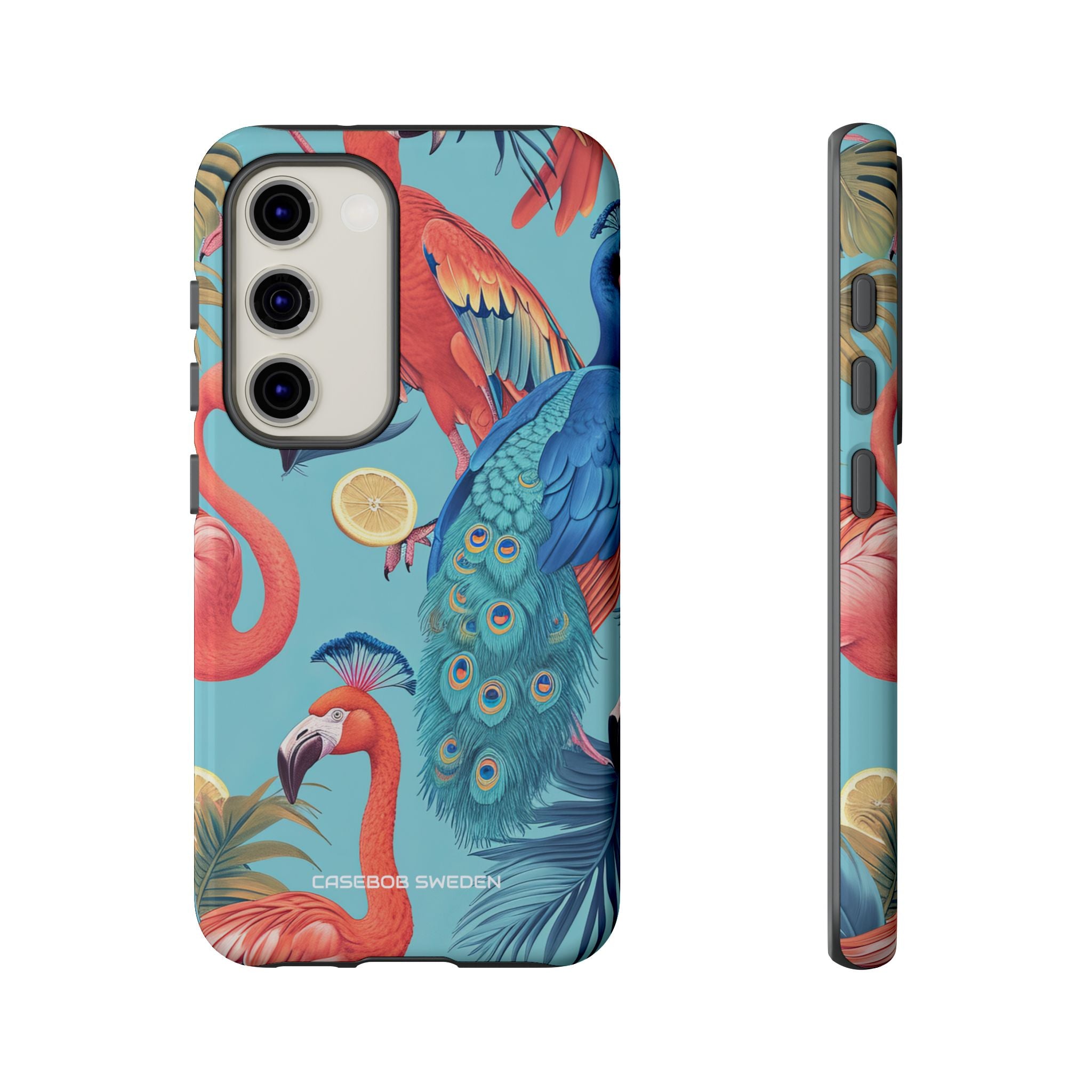 Tropical Flamingo Bliss - Tough Samsung S23 Phone Case