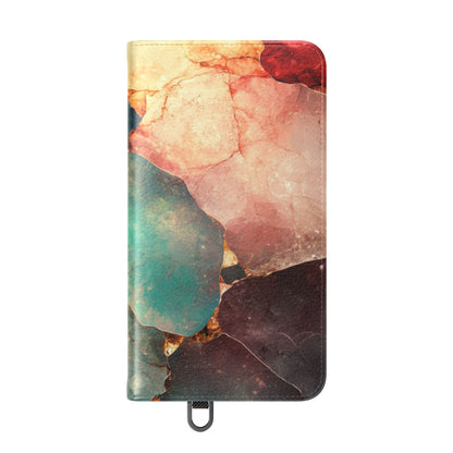 Fractured Gemstone Teal - Samsung S24 Case - Wallet