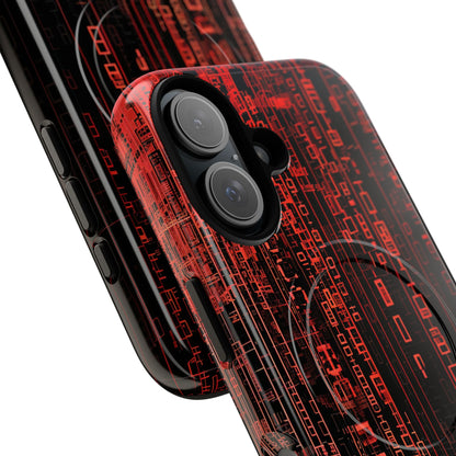 Crimson Glyphs iPhone 16 Case - Tough+