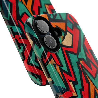 Vivid Geometry Dance - iPhone Case