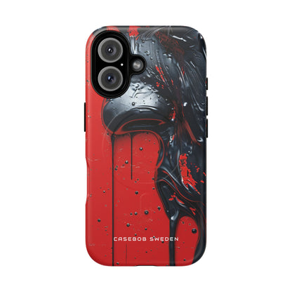 Textured Crimson Bloom iPhone 16  Tough+ Phone Case