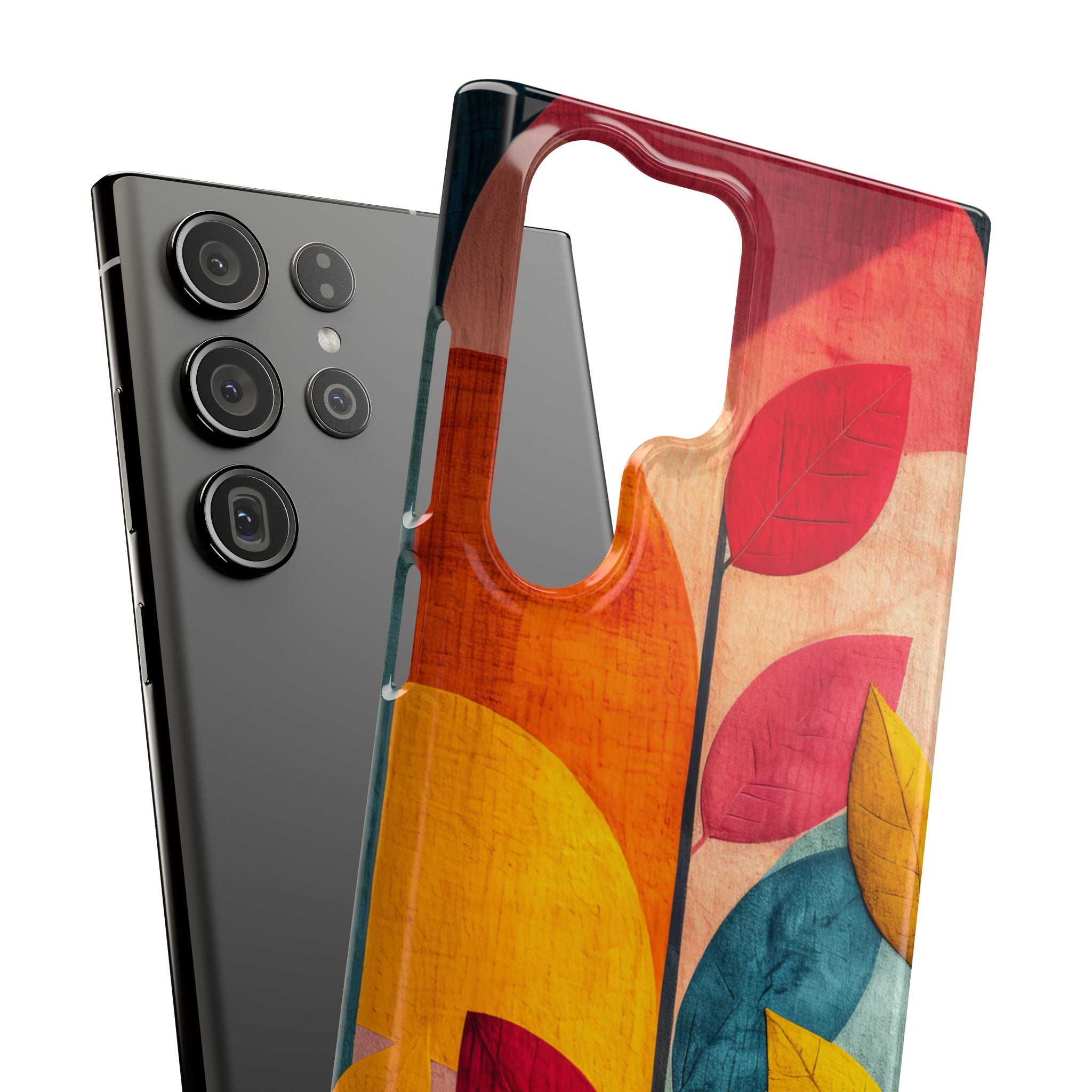 Abstract Orange Blue Design - Slim Samsung S23 Phone Case