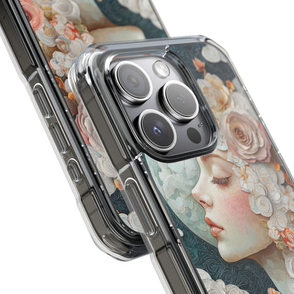 Moon Embraces Flowers iPhone Case - Impact