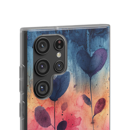 Watercolor Heart Art - Flexi Samsung S22 Phone Case