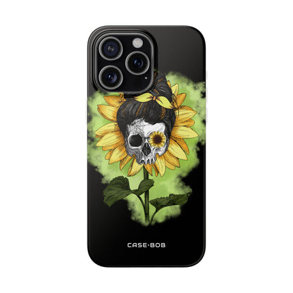 Sunflower Skull iPhone 15 Pro Max Case - Soft