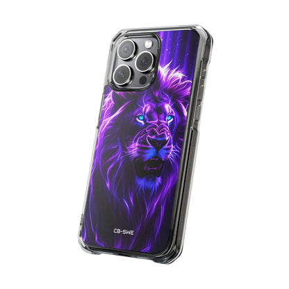 Neon Lion Majesty iPhone Case - Impact