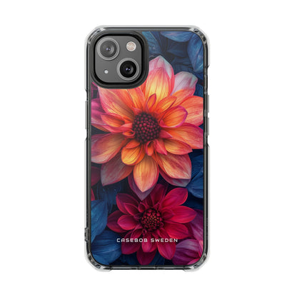 Fiery Bloom Harmony iPhone 14 - Clear Impact Phone Case