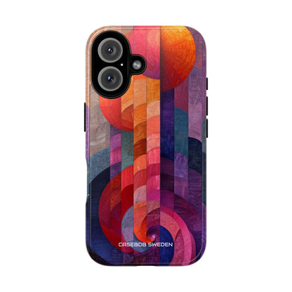 Purple Orange Abstract - Tough iPhone 16 Phone Case