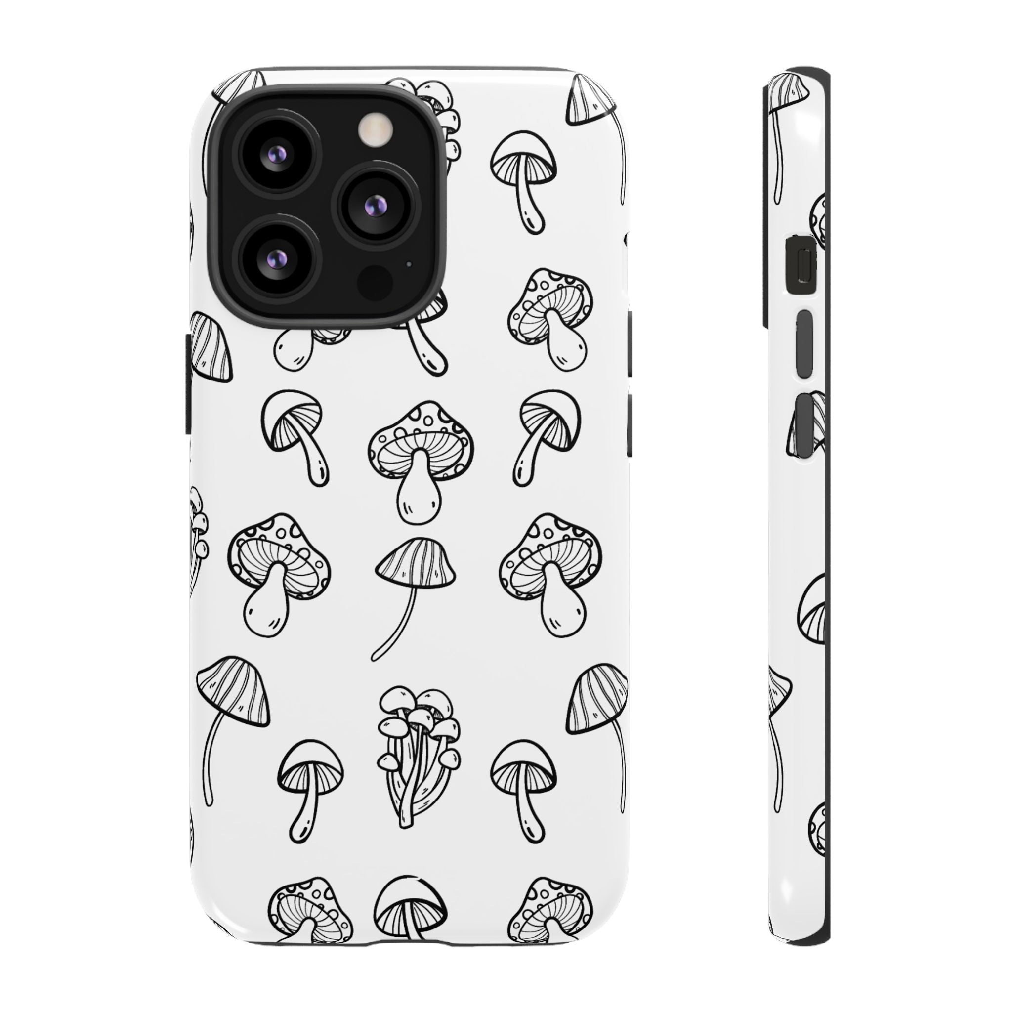 Mushroom Line Play - iPhone Case
