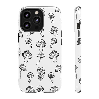 Mushroom Line Play - iPhone Case