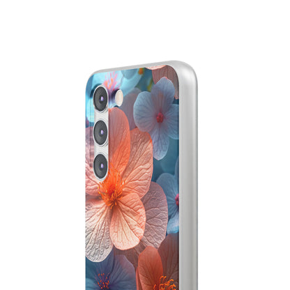 Peach Blossom Serenity - Flexi Samsung S23 Phone Case