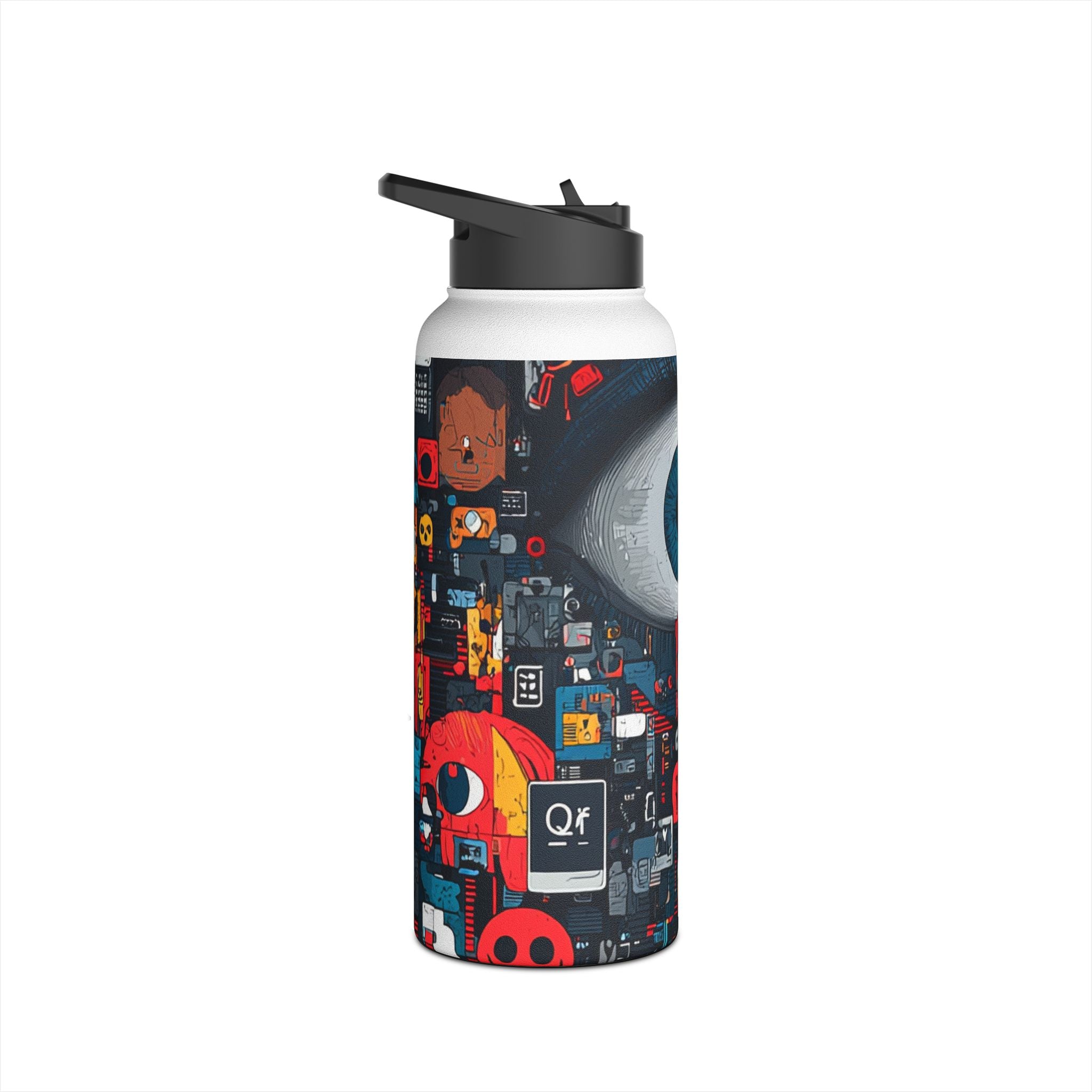 Blue Gaze Mosaic - Stainless Steel Water Bottle