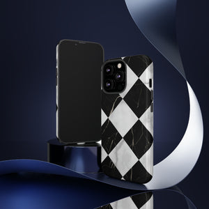 Check Marble - Protective Phone Case