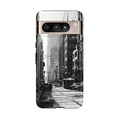 Urban Cityscape Line Perspective Google Pixel 8 - Tough Phone Case