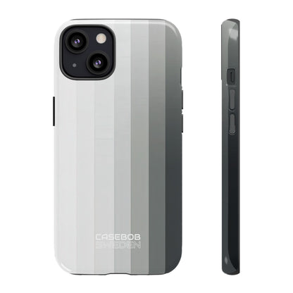Silver Gradient Stripes iPhone 13 - Tough