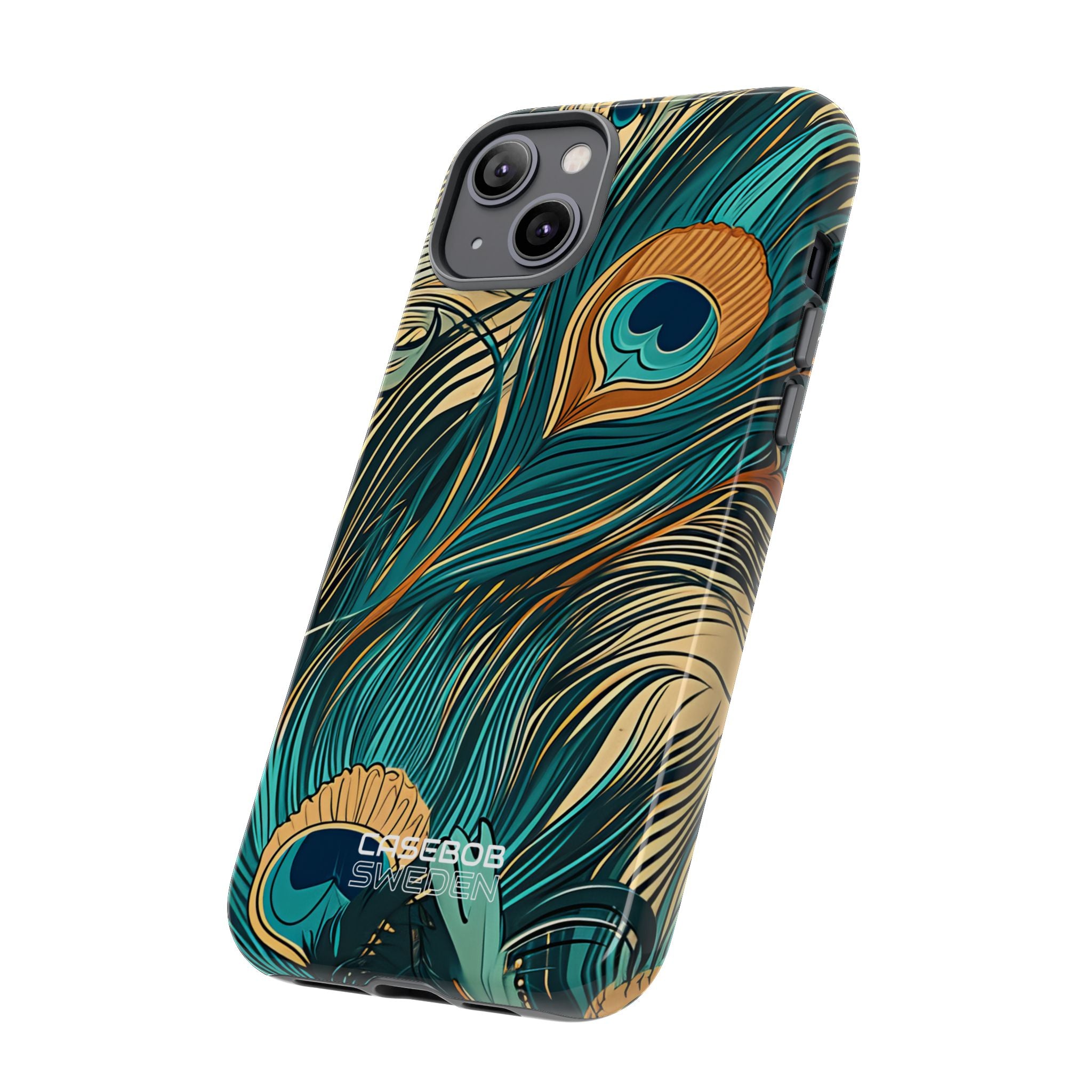 Peacock Feather Whirl iPhone 14 - Tough